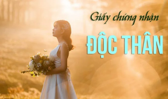 Mẫu giấy chứng nhận độc thân.