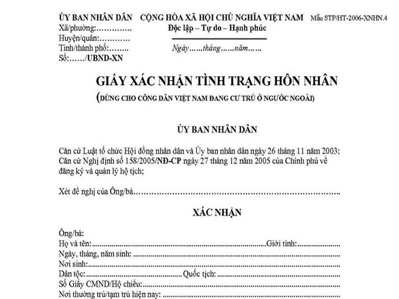 Xin giấy chứng nhận độc thân nhằm mục đích gì? Xin giấy chứng nhận độc thân nhằm mục đích gì?