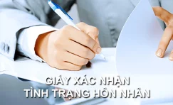 Giấy xác nhận tình trạng hôn nhân.