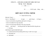 Hướng dẫn viết mẫu đơn tường trình