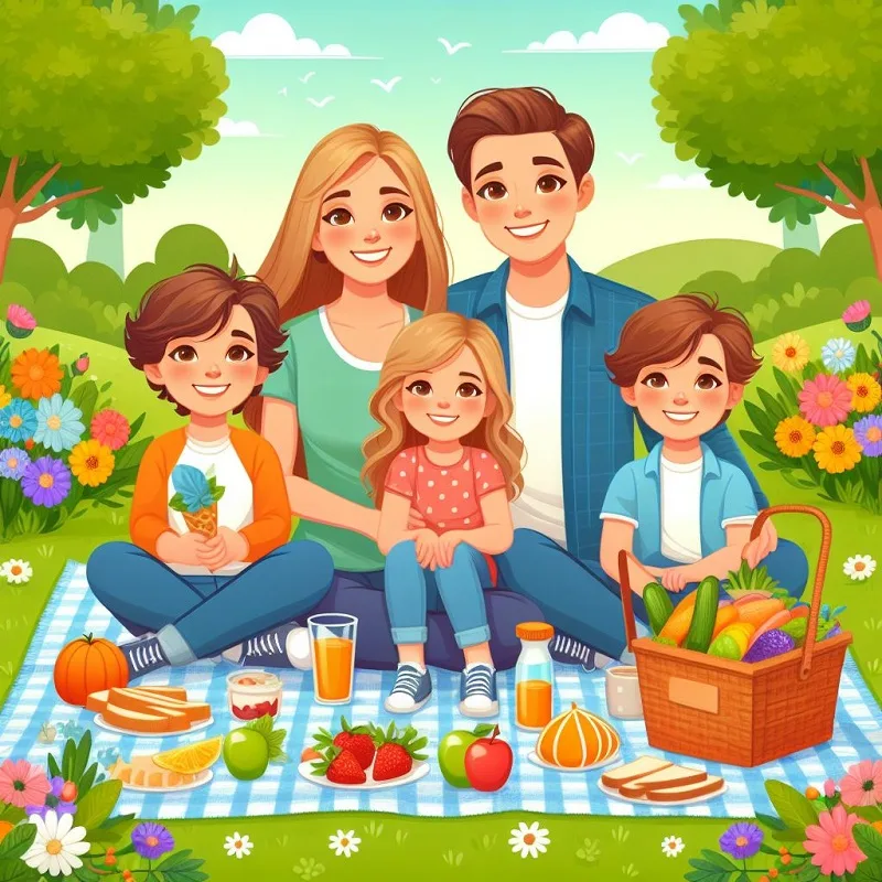 gia đình hạnh phúc khi con cái trưởng thành tốt.