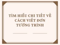 mẫu đơn tường trình